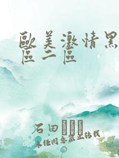 欧美激情黑人一区二区