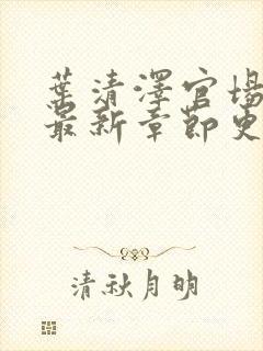 叶清泽官场小说最新章节更新免费阅读