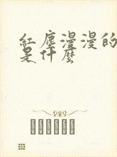 红尘漫漫的意思是什么