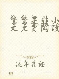 惊惊是非小说全文免费阅读最新章节