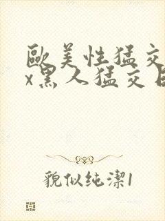 欧美性猛交xxx黑人猛交日韩