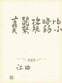 有关攻略rb优质系统的小说