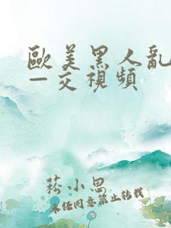 欧美黑人乱—大—交视频