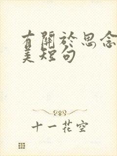 有关于思念的唯美短句