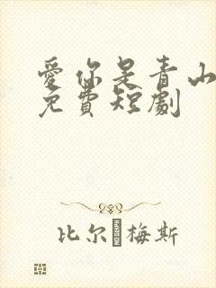 爱你是青山不语免费短剧