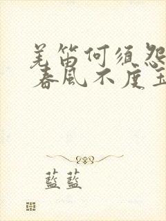 羌笛何须怨杨柳 春风不度玉门关