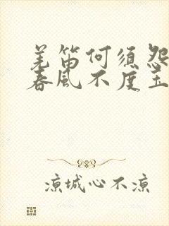 羌笛何须怨杨柳春风不度玉门关是谁写的