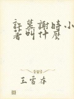 许慕谢时小说原著叫什么