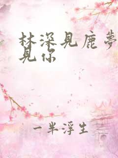 林深见鹿梦醒时见你