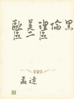 欧美理伦黑人一区二区