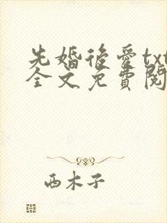 先婚后爱txt全文免费阅读