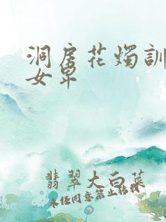 洞房花烛训诫文女卑