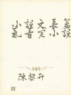 小说文长篇一口气看完小说文