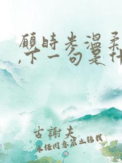 愿时光温柔以待,下一句是什么