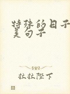 特殊的日子里唯美句子