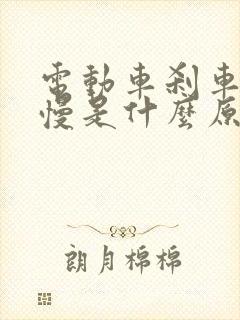 电动车刹车回弹慢是什么原因