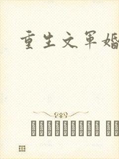 重生文军婚推荐