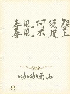 春风何须怨杨柳春风不度玉门关的意思