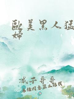 欧美黑人猛操老妇