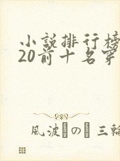 小说排行榜2020前十名穿越完结