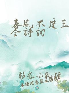 春风不度玉门关全诗词