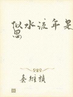 似水流年是啥意思