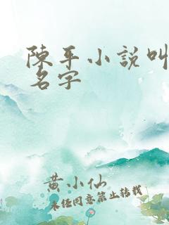 陈平小说叫什么名字