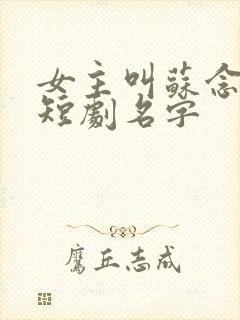 女主叫苏念笙的短剧名字