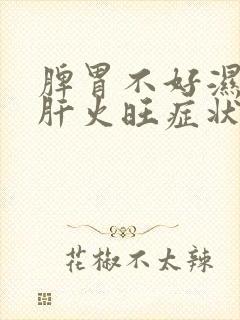 脾胃不好湿气重肝火旺症状