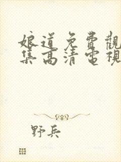 娘道免费观看全集高清电视剧