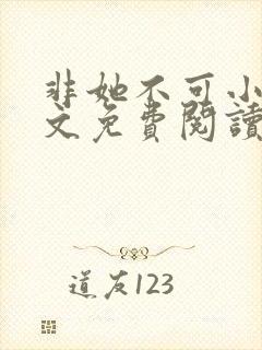 非她不可小说全文免费阅读无弹窗