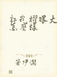 许我耀眼大结局怎么样