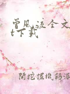 曾风流全文txt下载