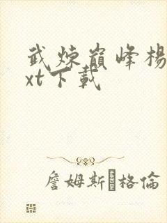 武炼巅峰杨开txt下载