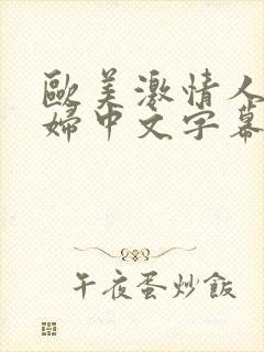 欧美激情人妻少妇中文字幕