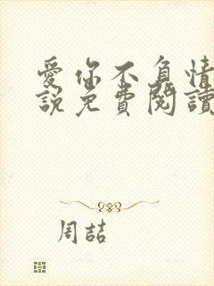 爱你不负情深小说免费阅读