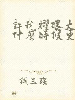 许我耀眼大结局什么时候更新