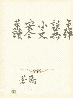 叶安小说免费阅读全文无弹窗