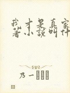 我才是真家主原著小说叫什么