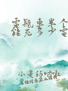 电瓶车半个小时能充多少电