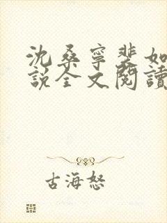 沈桑宁裴如衍小说全文阅读