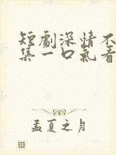 短剧深情不负全集一口气看完