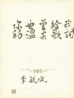 你也曾给我一程的温柔歌词