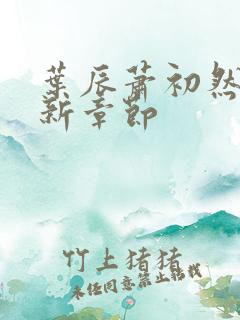 叶辰萧初然的最新章节