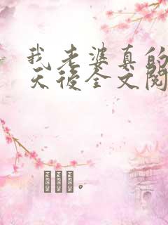 我老婆真的不是天后全文阅读全文