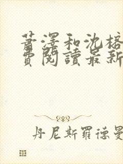 萧泽和沈榕宁免费阅读最新章节