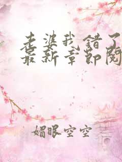 老婆我错了小说最新章节阅读全文