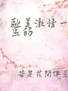 欧美激情一区二区的