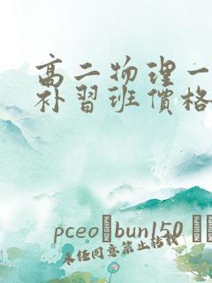 高二物理一对一补习班价格