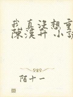 我真没想重生啊陈汉升 小说